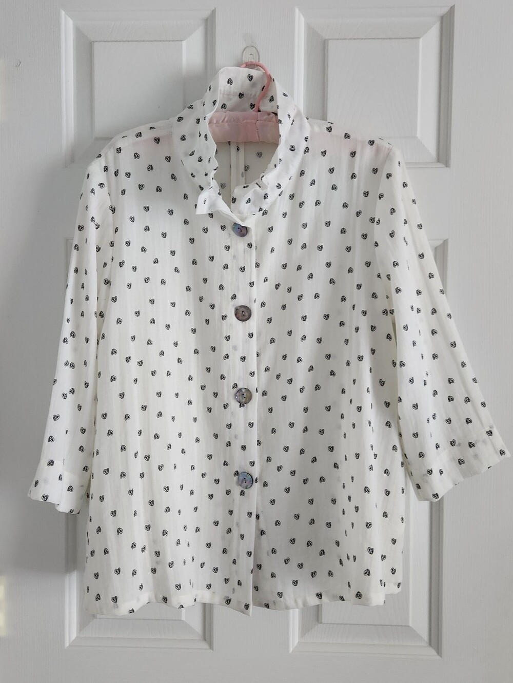 Fridaze Flora 100% Linen Cropped Shirt Jacket With Wired Collar